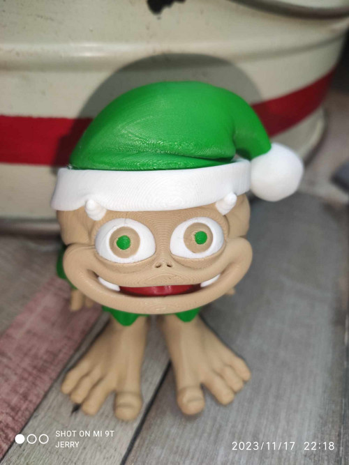 Malý vánoční Yeti 4 - hýbací - barevný