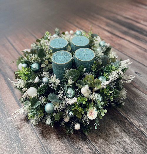 Rustikální adventní svícen — foto 1