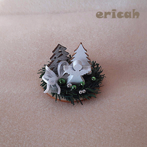 Vánoční mini dekorace svíčka — foto 1