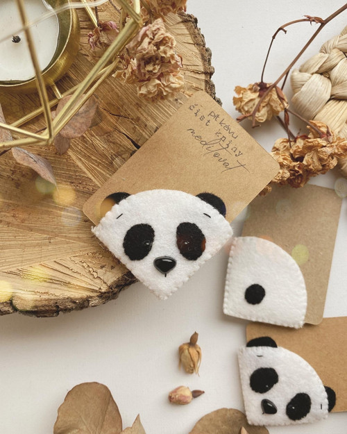 Záložka do knihy - rožek - Panda