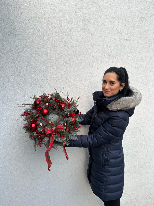 Vánoční věnec na dveře — foto 1