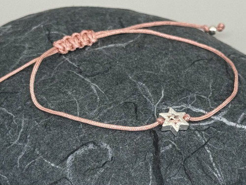 Minimalistický náramek - Star frame (starorůžová)