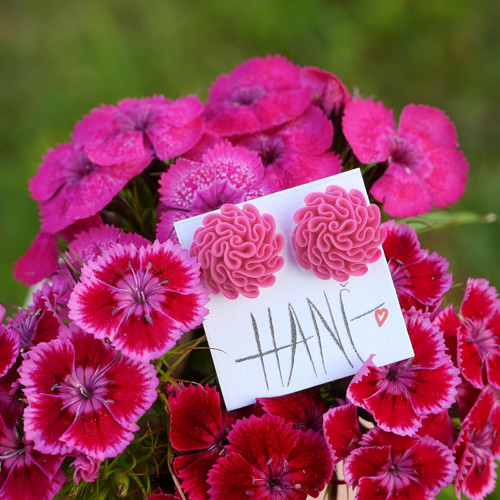 Náušnice pink — foto 1