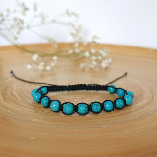 Shamballa náramek S6 // modrý howlit