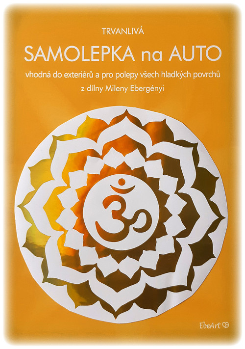 ÓM - SAMOLEPKA na AUTO - 13,5 cm — foto 1