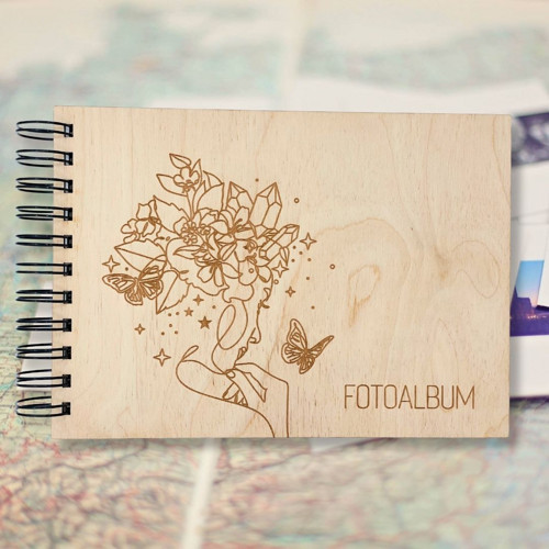 Dřevěné fotoalbum, Designové A5