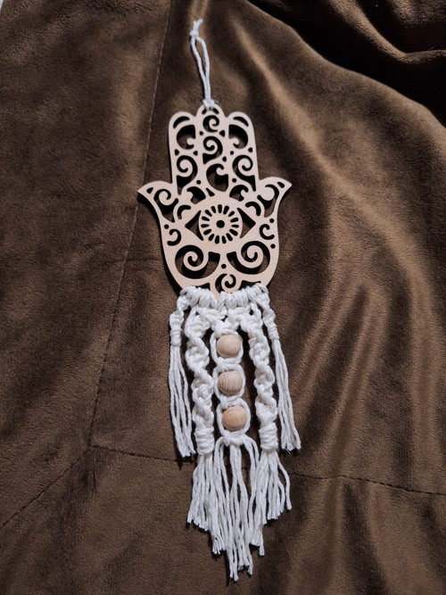Hamsa - ruka Fátimy m- boho ozdoba k zavěšení