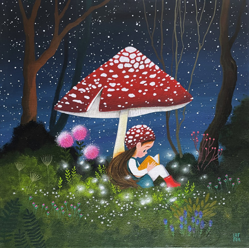Muchomůrkové děvčátko - 30x30cm — foto 1