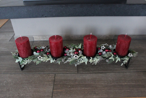 Maxi adventní svícen kovový do vínova — foto 1