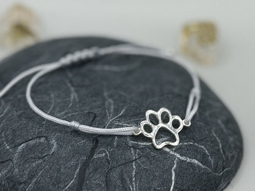 Minimalistický náramek - Paw (světle šedá)