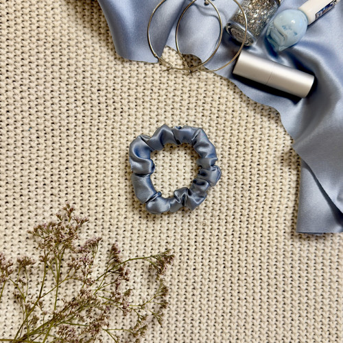 SILVERBLUE MOON - hedvábná scrunchie MINI