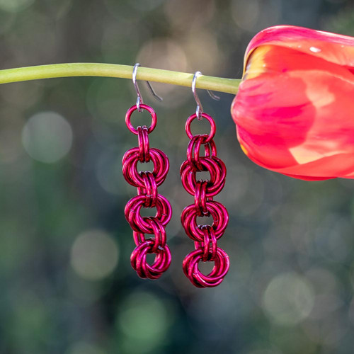 Chainmaille náušnice NO.08