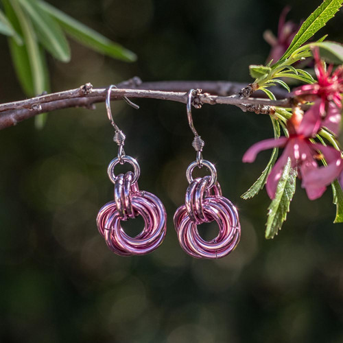 Hnízdečkové náušnice - Chainmaille