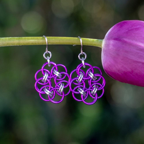 Chainmaille náušnice NO.19