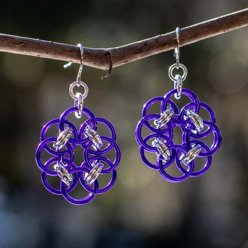 Chainmaille náušnice NO.20