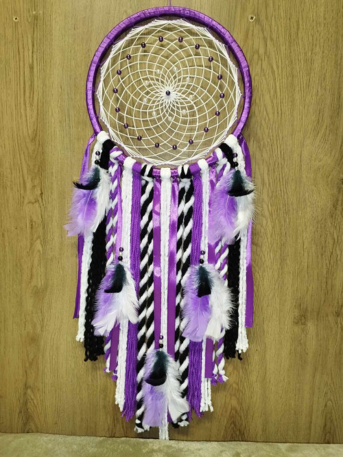 Lapač snů Ø 27 cm - Magická fialová