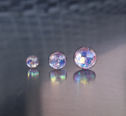 Růžové třpytivky 8 mm