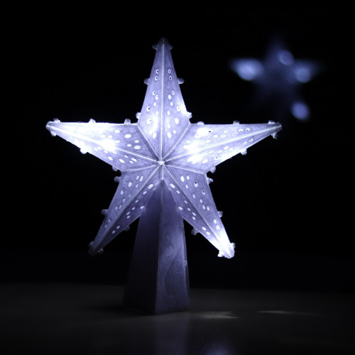 Luxusní 3D hvězda VELKÁ - na špici stromečku