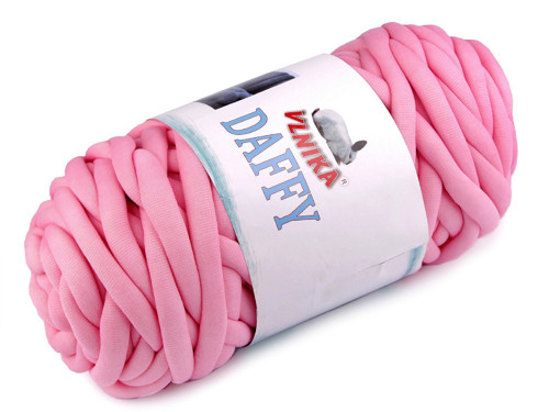 Příze Marshmallow silná (4m) - růžová (cca 1,5m)