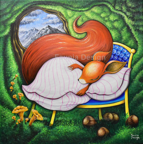 "Veveřička" - 50x50cm — foto 1