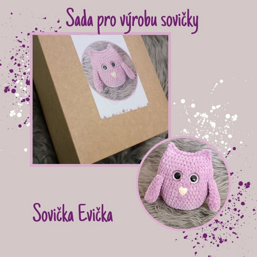 Sada k háčkování - Sovička Evička