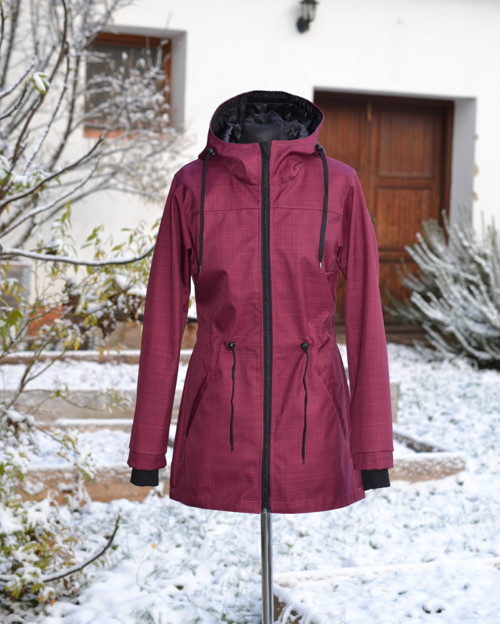 Parka softshell.s vyššími parametry-vínová