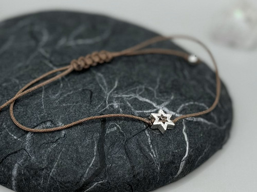 Minimalistický náramek - Star frame (sv. modrá)