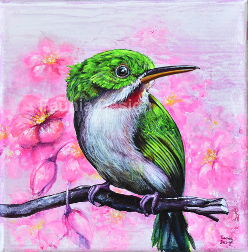 "Zelený drahokam" - 20x20cm