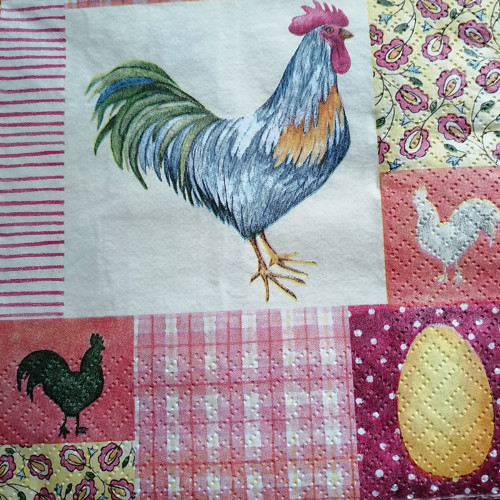 Ubrousek 3vrstvý 33 *33cm Kohout 2