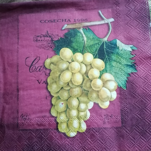 Ubrousek 3vrstvý 33 *33cm Hrozen vína