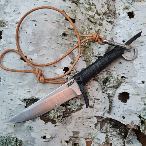 Keltský nůž Classic - 20cm, černý kožený omot — foto 1