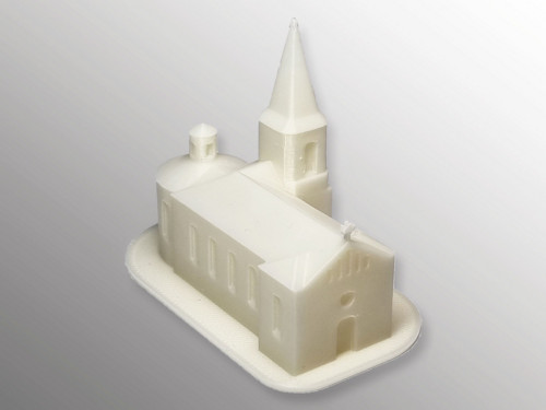3D tisk modelu kostela v obci Karlík