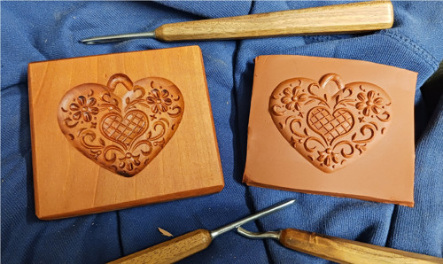 Srdíčko-dřevěná forma 7x7 cm