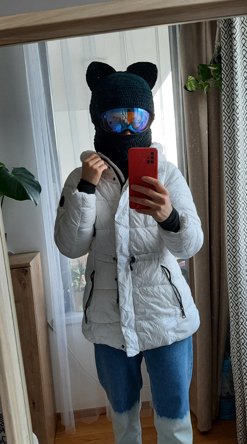 Háčkovaná lyžařská kukla s oušky. — foto 1