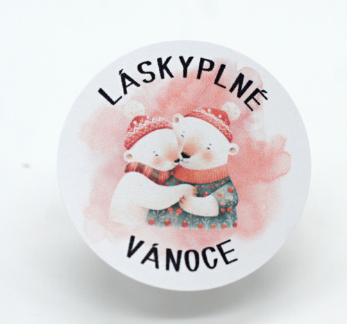 Láskyplné Vánoce minisamolepky 54 ks