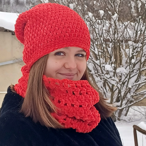 Dlouhá teplá čepice.