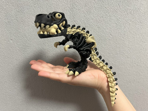 Flexi Kostěný Tyranosaurus Rex - 25 cm - 3D tisk — foto 1