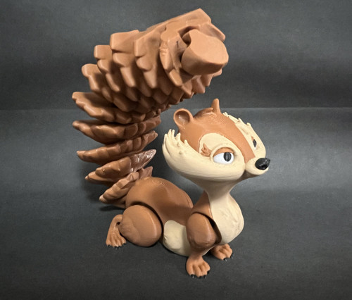 Flexi Veverka - 23,5 cm - 3D tisk — foto 1