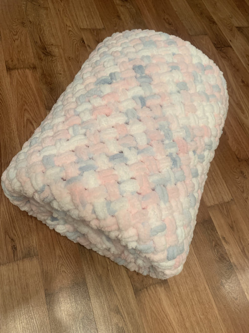 Deka Puffy originál 160x200 cm růžovo-šedo-bílá