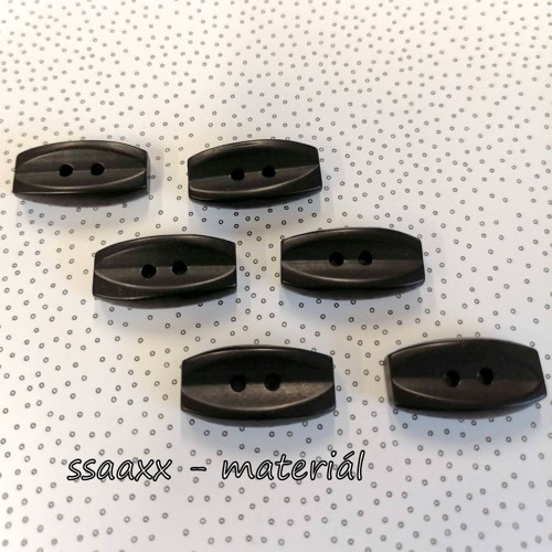 Plastový knoflík ~ 30x12 mm ~ černý