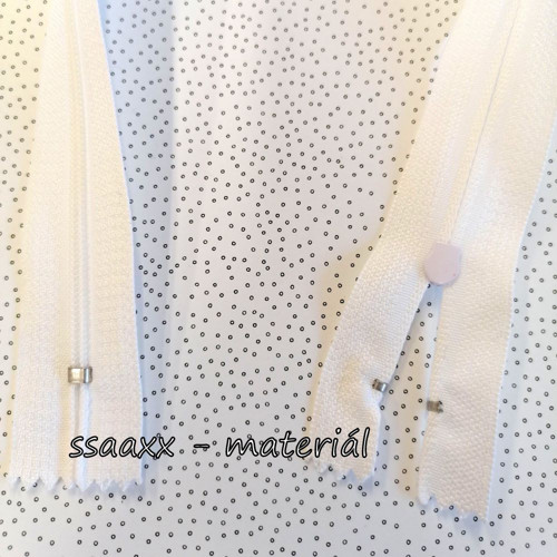 Ložní zip ~ 3 mm ~ 70 cm ~ bílý