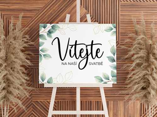 Svatební cedule Vítejte na svatbě