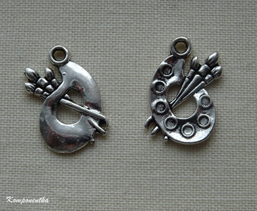 Přívěšek malířská paleta 17x12mm 1kus