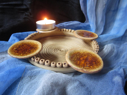 Zatohnědý advent (adventní svícen) — foto 1