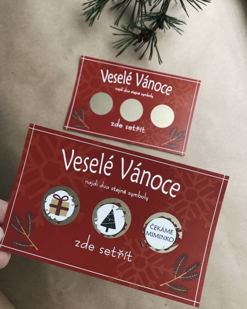 Vánoční stírací los - oznámení těhotenství