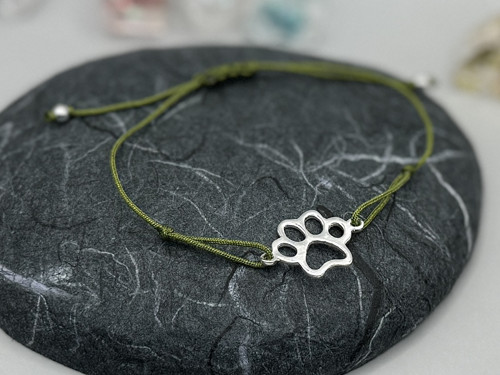 Minimalistický náramek - Paw (zelená) — foto 1