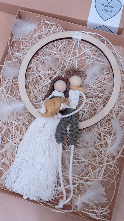 Dekorace macramé rodina 3 B — foto 1