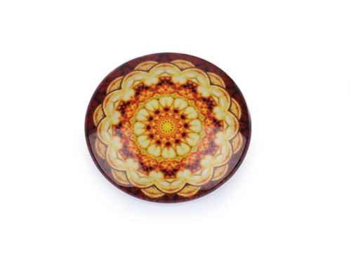 Skleněný kabošon mandala 25 mm (1ks)
