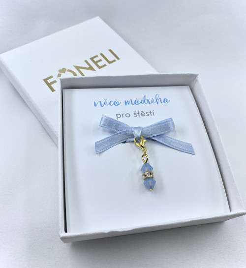 Zlatý mini přívěsek Něco modrého – Sapphire Opal