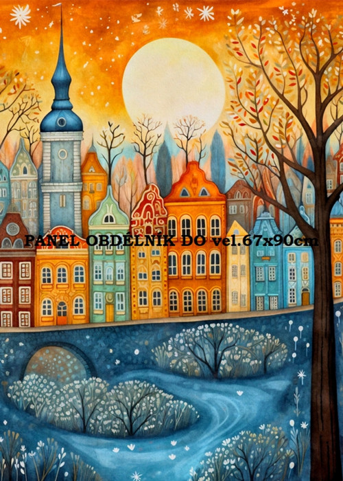 Bavlněný panel Kodaň 15x20 cm - skladem